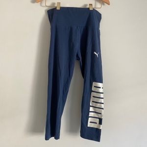 puma blue crop leggings